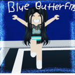 Blue butterfly cheer team