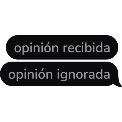 opinión recibida opinión ignorada Spanish Text