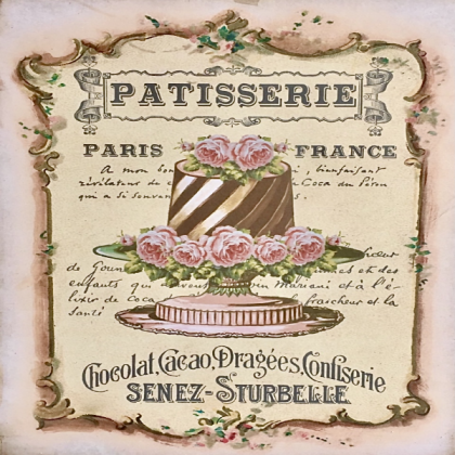 Vintage Bakery Shop Sign Art French desserts bww Roblox decal