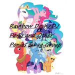 Rainbow Dash, DJ Pony,and Other Ponies Swag Group♥