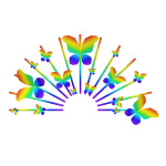 Rainbow Butterfly Sparkle Beam Halo