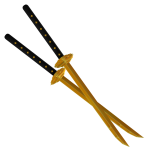Gold Spikey Dual Katana