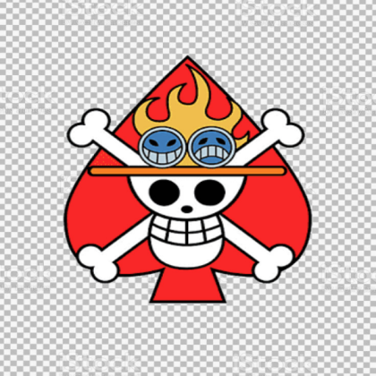 one piece ace flag Skeleton Roblox decal