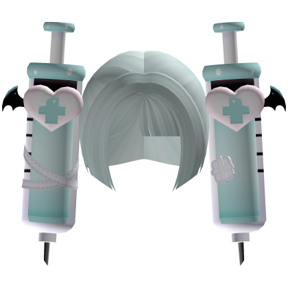 ✚ : mint nurse syringe hair Roblox item