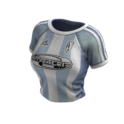Striped Sporty Tee (Light Blue White)