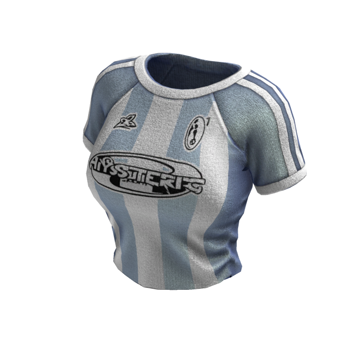 Striped Sporty Tee (Light Blue White)