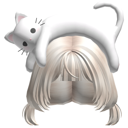 White Cat Pigtail Hair 🐱