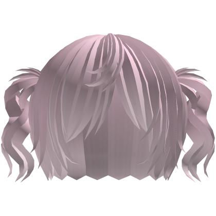 ‘’ (๑ — ‸ ҂)ゝcurly emo twin tails in pastel pink Roblox item