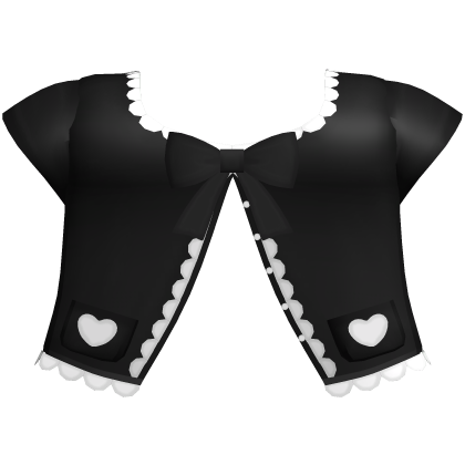 cute black heart bow shirt thumbnail