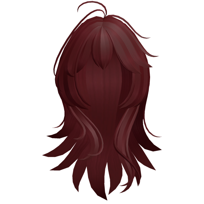 Anime Long Layered Hair w/ Wispy Bangs (Red)