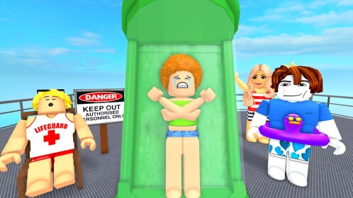 🌊Tallest Waterslide Line Simulator