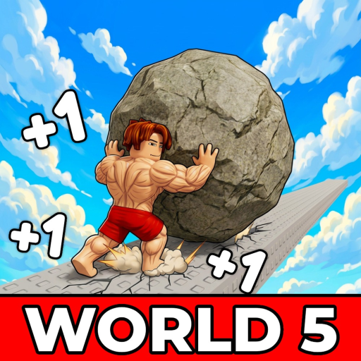 [W5💪] +1 Muscle to Push Boulder Roblox game