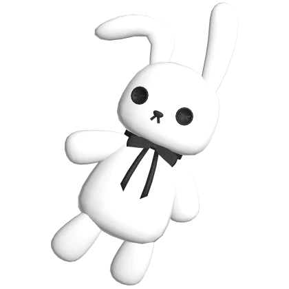 ˶˃ᴗ˂˶ gothic kawaii white bunny plush on the floor | Roblox Item