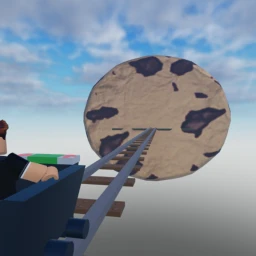 Cart ride into a cookie icon