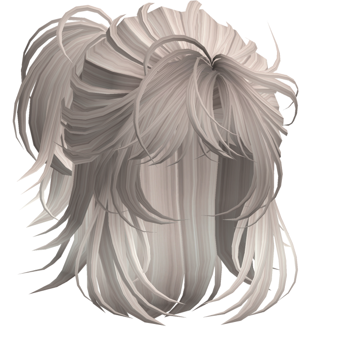 Anime Androg Wolfcut Ponytail Silver