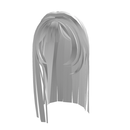 ♡ anime schoolgirl cute white straight hair  Roblox item