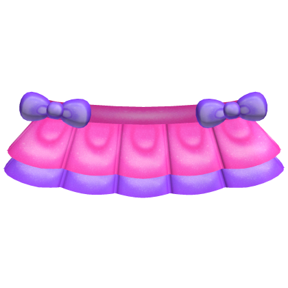 ♡ bright pink & purple tweencore bow skirt Roblox item