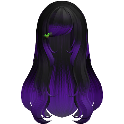black purple long wispy vkei hair