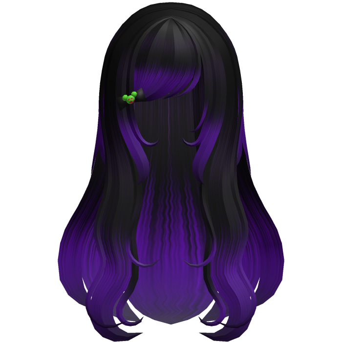 black purple long wispy vkei hair