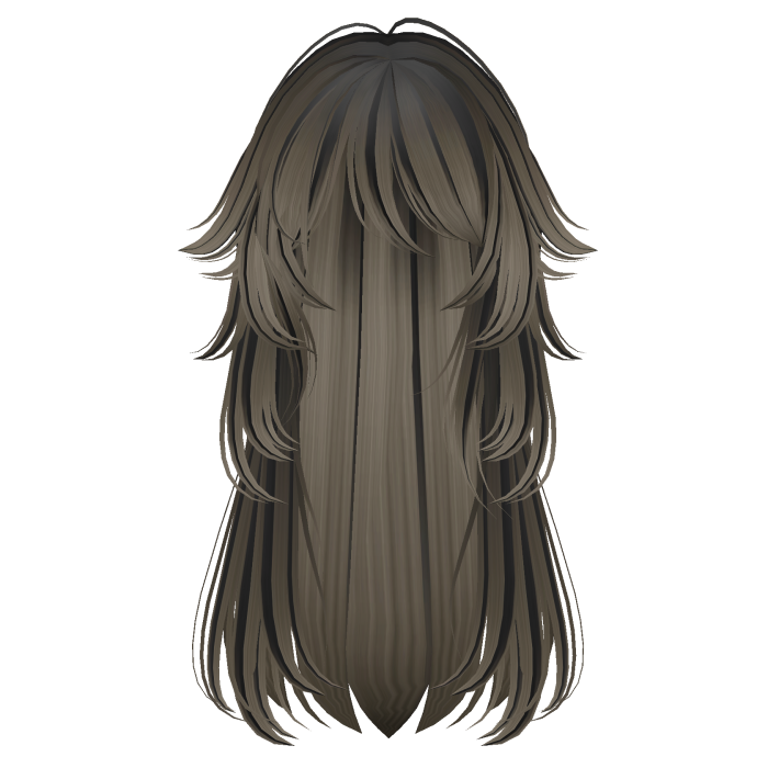long fluffy anime hair with tufts (blonde & black)