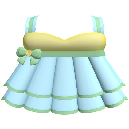 ♡ : lemon meringue ruffled dress Roblox item