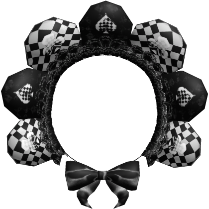 x ♧ white goth silly jester circus flower ♡ x 
