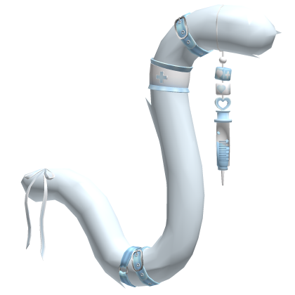 Blue Cute Medic Nurse Cat Tail Roblox item