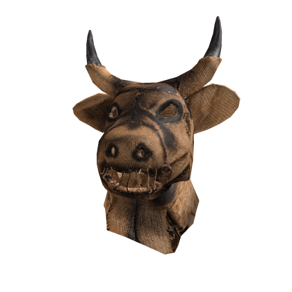scary dmv cashjunko burlap cow mask vintage