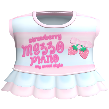 ♡: cute strawberry mezzo piano dress in blue