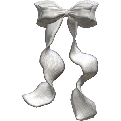 Long Hair Bow White Roblox item