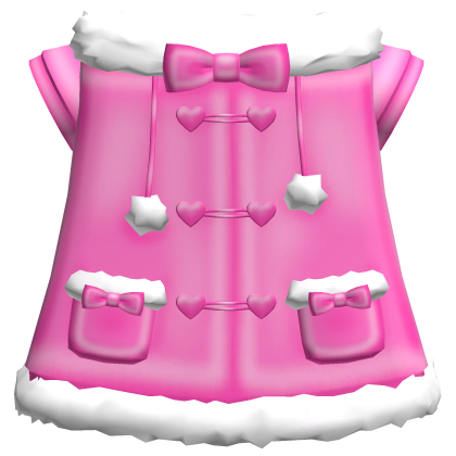 ♡꒱ adorable cute hot pink winter fur coat