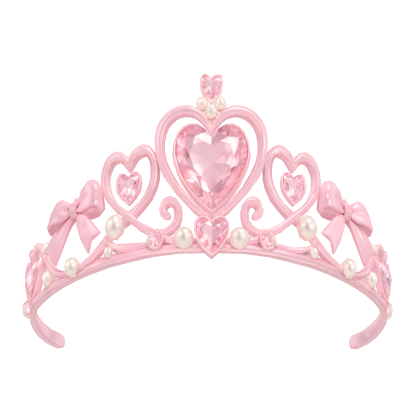 Pastel Pink Heart Princess Tiara Roblox item