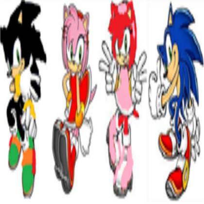 sonic black,amy,red amy, sonic Roblox decal