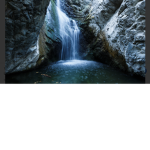 A calm waterfall