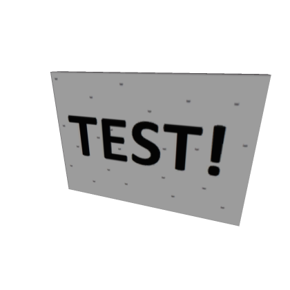 test sign
