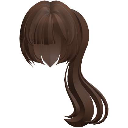 moe thick long fluffy side pony brown