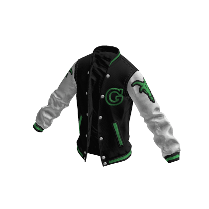College Jacket | Black White Jade