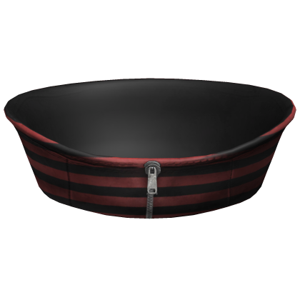 1.0 turtleneck red striped leather neck collar