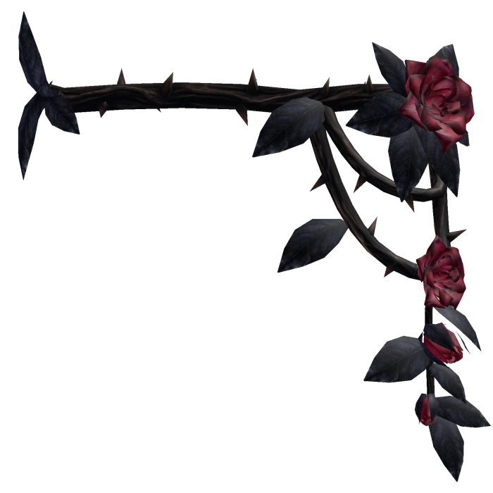 Rose Thorn Vine Waist - Black & Crimson