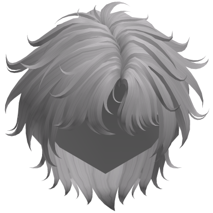 Gray Fluffy Messy Korean Idol Hair