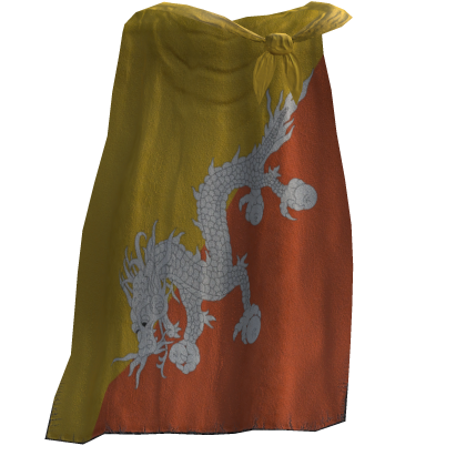Bhutan Flag Cape