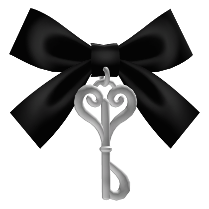 🤍  cutie doll key hair clip - black Roblox item