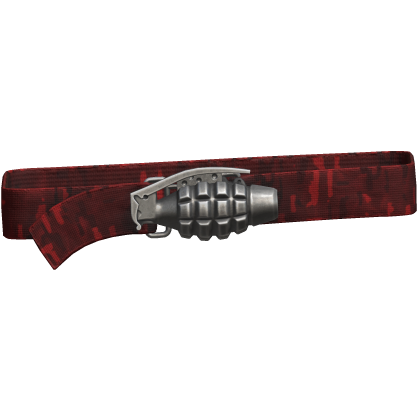 Y2k Grunge Grenade Belt Red Camo 1.0