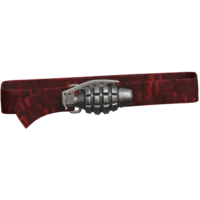 Y2k Grunge Grenade Belt Red Camo 1.0
