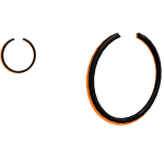 Earrings (Orange Outlines)