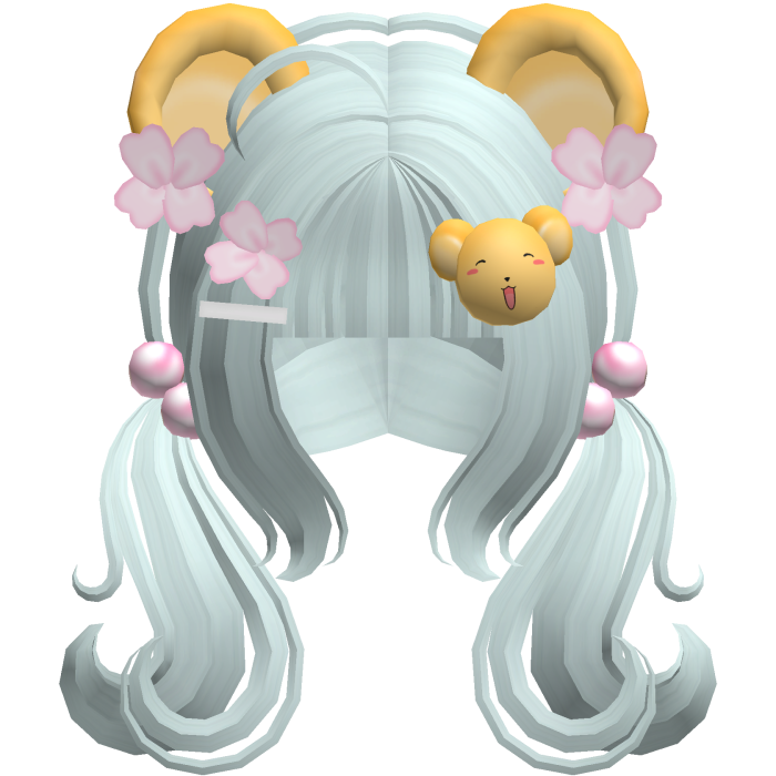 teal whimsy kero chan cute hair w ears