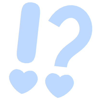 ♡ Cute Glowing Surprised Anime Sticker Pastel Blue