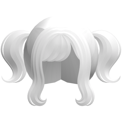white wispy anime cutie mini pigtails