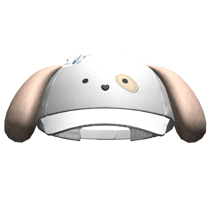 Kawaii Puppy Cap White&Beige