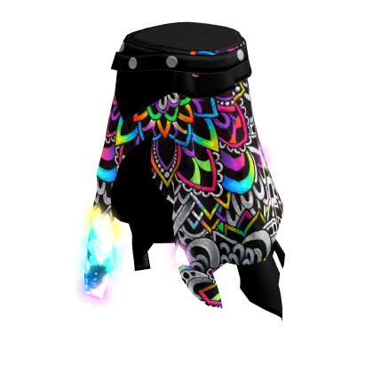 iBLOX - Neon Rainbow Colorful Glow Layered Skirt
